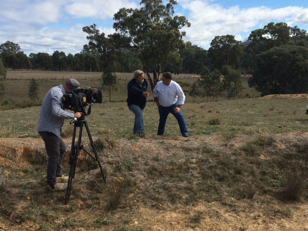 ABC Landline filming the story